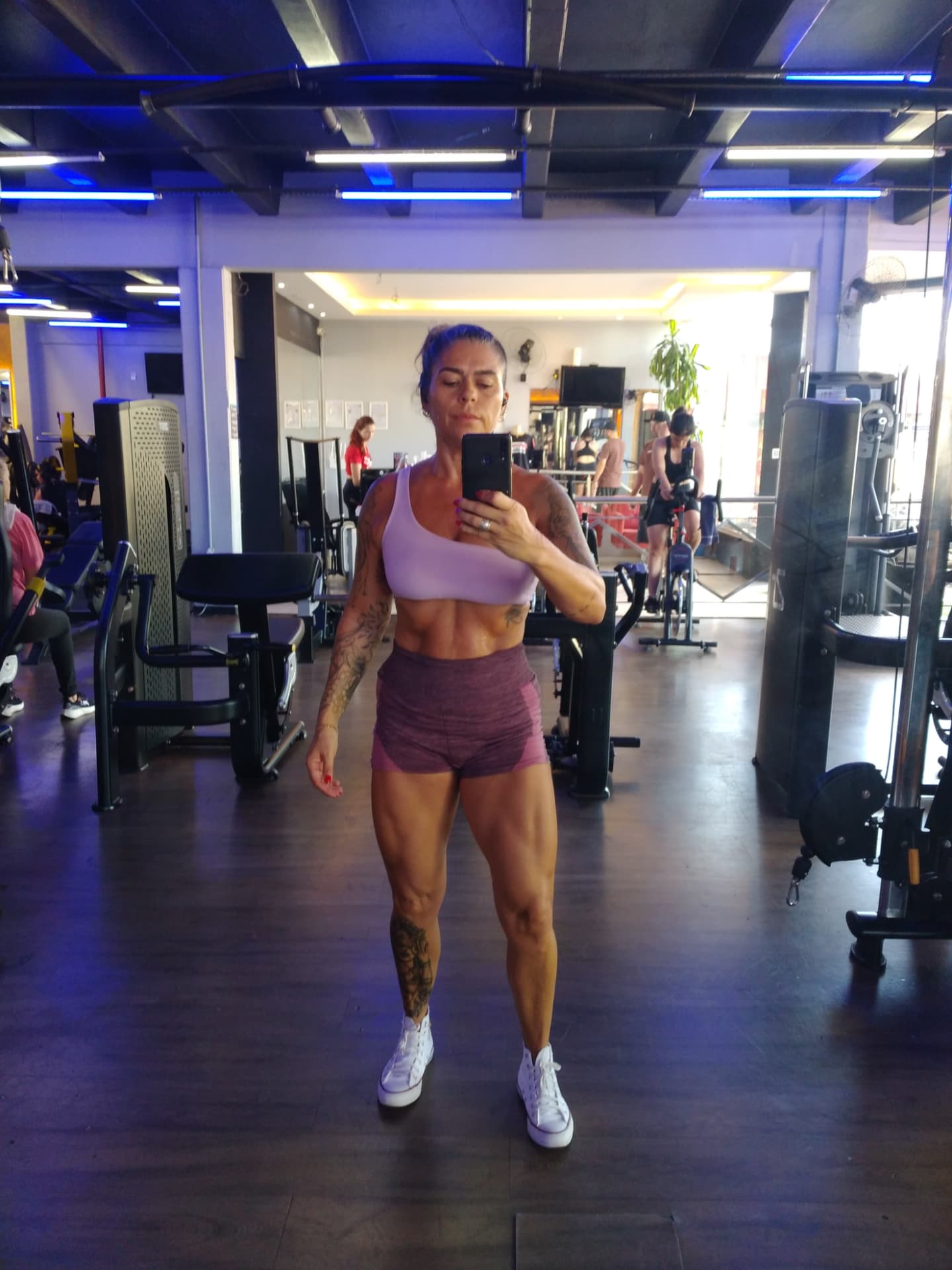 Lili durante sua rotina de treinamento